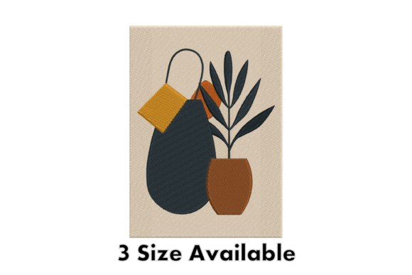 Download Modern Vase &amp; Plant Embroidery Art - Plant embroidery Collection