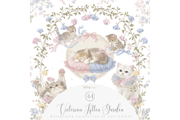Download Victorian Kitten Clipart Bundle - Premium Resources