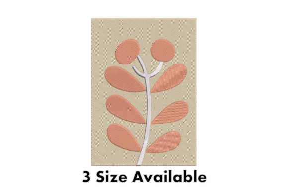 Download Minimal Leaf Plant Embroidery Design - Plant embroidery Collection