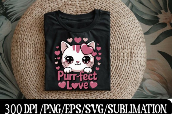 Download Purrfect Love Cute Cat Design - Premium Resources