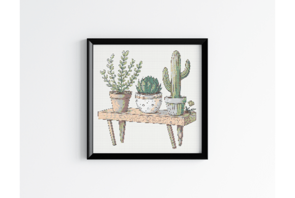 Download Tiny Monstera Plant Embroidery Chart - Plant embroidery Collection