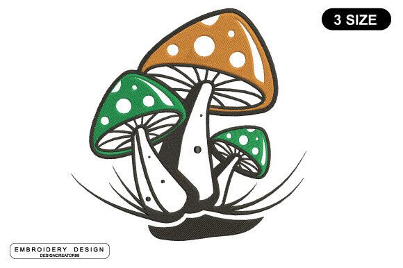 Download Mushroom Plant Embroidery - Plant embroidery Collection